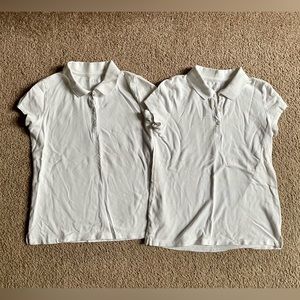 The Children’s Place, Girls White Uniform Pique Polo, Size 14/XL